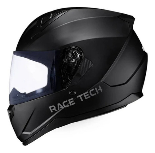 Capacete Race Tech Cor Preto Fosco Tamanho do capacete 58