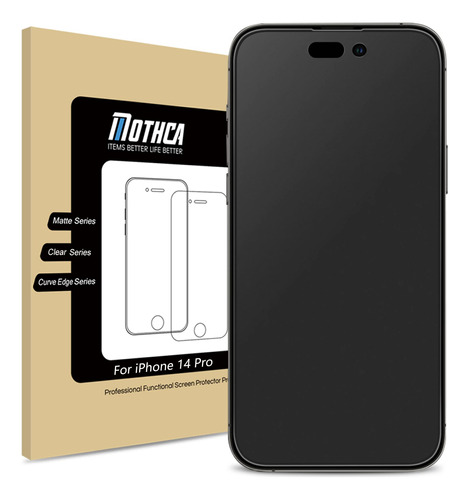 Mothca Protector De Pantalla De Vidrio Mate Para iPhone 14 P