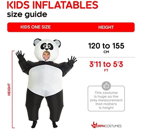 Disfraz Inflable De Panda Morph Para Niños, Disfraces Inflab