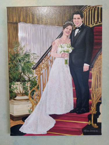 Retrato Al Oleo Por Encargo Pintura Cuadro Personalizado