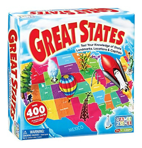 Game Zone Great States - Juego De Geografía Divertido Y Educ