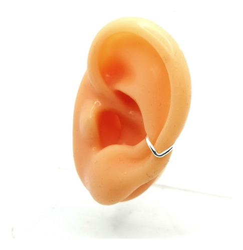 Arete Argolla Triangular Ear Cuff Sin Perfo De Plata Ley 925