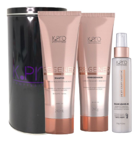 Kit Kpro Regener 3 Produtos Sh, Cond E Balm Leavein + Brinde