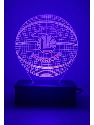 Luminária Led 16 Cores, Golden State Warriors, Basquete, Jogo, Decoração -  Avelar Criações - Luminária - Magazine Luiza