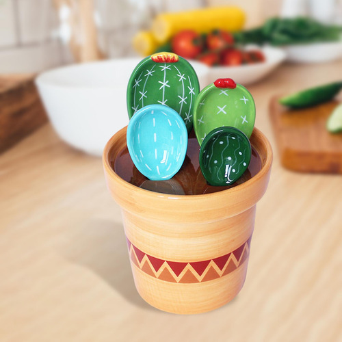 Cucharas De Escala De Cactus Cucharadita Con Base De 290 Ml,