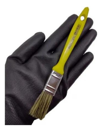 Kit 5 Trincha Pincel Para Pintura Parede Cabo Amarelo Compel