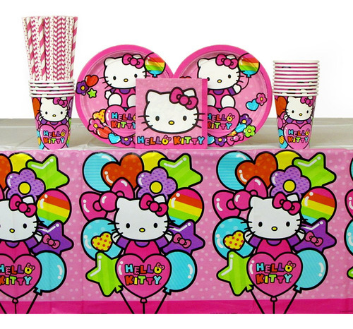 Paquete De Suministros Fiestas De Hello Kitty 16 Invita...