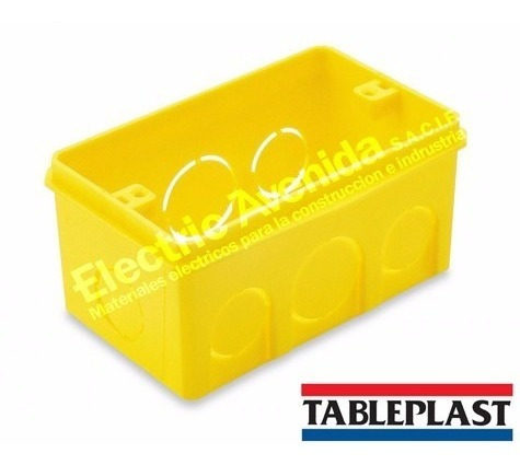 Caja Rectangular Plástica De Embutir 5x10 Autoextingible