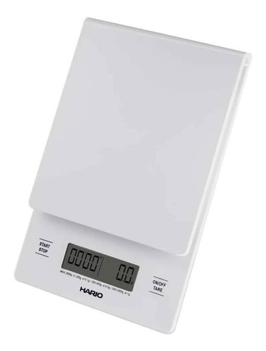 Balanza de cocina digital Hario VST-2000 pesa hasta 2000 g blanca