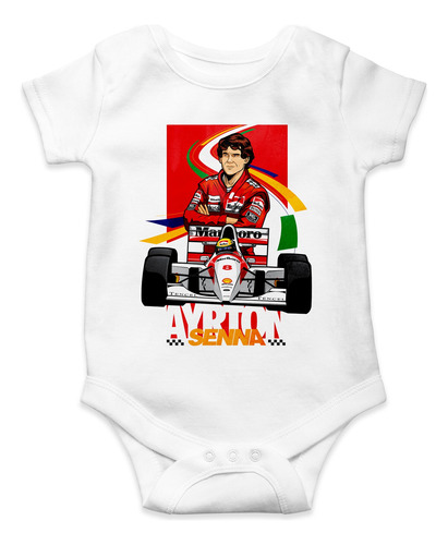 Body Para Bebé Formula 1 Ayrton Senna Collage