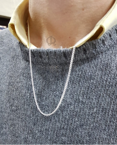 Imagen 4 de 8 de Cadena Plata 925 Groumet 3mm 60cm Hombre Maciza Garantia