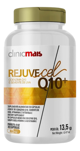 Kit 5 Rejuvecel Q10 E Semente De Uva 30 Cápsulas Clinicmais