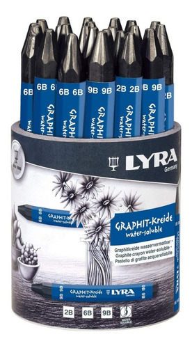 Set 24 Crayónes Lyra Grafito Soluble Agua Dibujo 2b 6b Y 9b 
