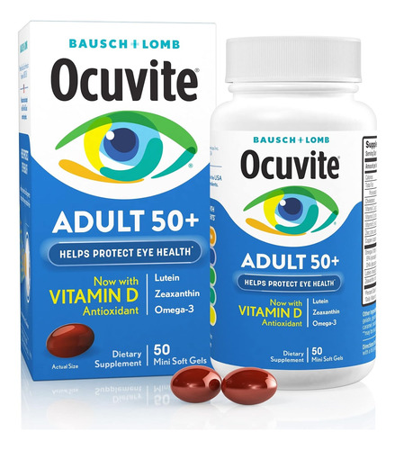 Suplemento Vitaminas Para Ojos Ocuvite Adultos 50+ 50ct