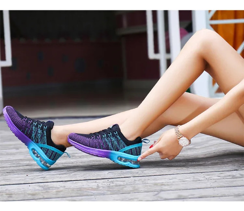 Zapatillas Deportivas Ligeras Para Correr Con Suela De Malla Tejida Para Mujer