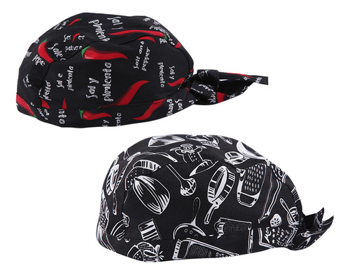 2 Uds Gorro De Chef Panadero Mujeres Hombres Bouffant Gorro