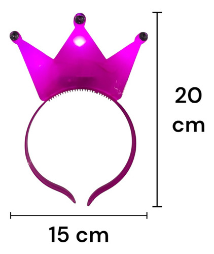 100 Corona Luz Led Diadema Princesa Luminosa Tiara Color