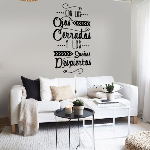 Vinil Decorativo Para Pared Frases Letras Con Los Ojos...