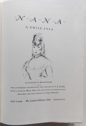 N A N A Émile Zola - Ilustración Bernard Lamotte 1948 
