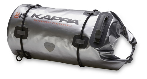 Bolso Moto Kappa Dry Pack 30 Litros A Prueba De Lluvia Gris