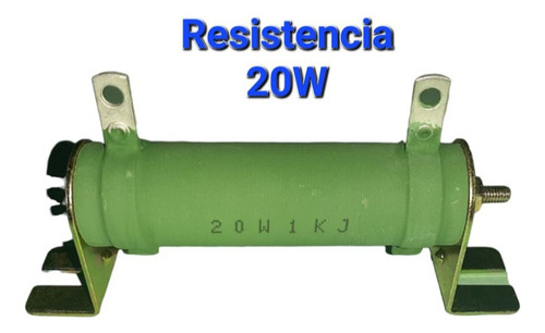 Resistencia 20w 5% 0.9 Ohmios Ohm Cerámica Tubo Fija