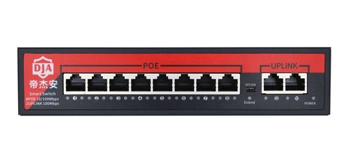 Dja Switch Poe 10 Puertos (8 Poe + 2 Uplink) 10/100 Mbps