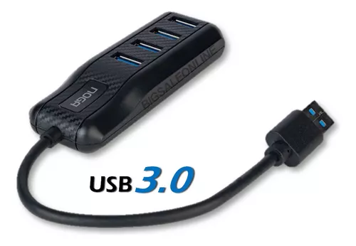 HUB USB 3.0 DE 4 CON CABLE PUERTOS ALTA VELOCIDAD PC Y NOTEBOOKS