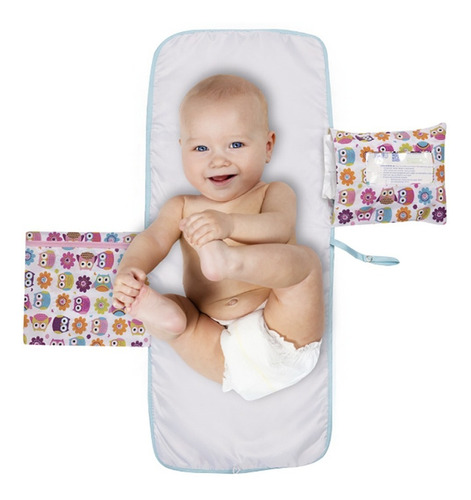 Cambiador Para Bebe Portatil Para Toallitas Humedas Pañales Color Buhitos