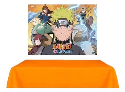 Naruto * Decoração Festa * Painel Parede + Toalha Mesa