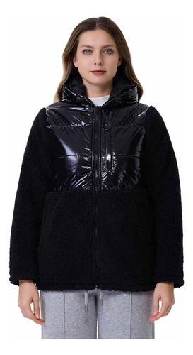 Polar Mujer Full Zipper Con Bolsillo Negro Fashion's Park