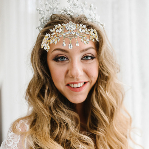 Corrente De Cabeça De Strass, Acessórios De Cabelo De Noiva,
