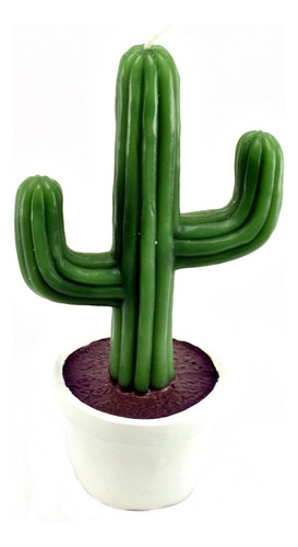 Vela Cactus 20cm Deco Mexico Moderno Planta Artificial Zn Ct