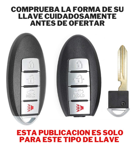 Funda Cubre Llave Presencial + Llavero Con Logo Nissan Blanco