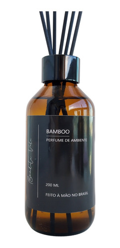 Imagem 2 de 3 de Kit 2 Aromatizadores De Varetas Bamboo Vidro Âmbar