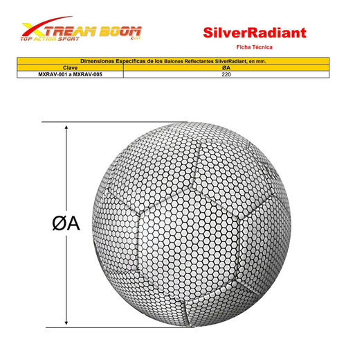 Pelota Resistente, Mxrav-001, 1 Pza, #5, Blanco, Reflectante