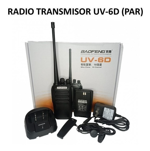 Radio Transmisor Walkie Talkie Uv-6d (par)