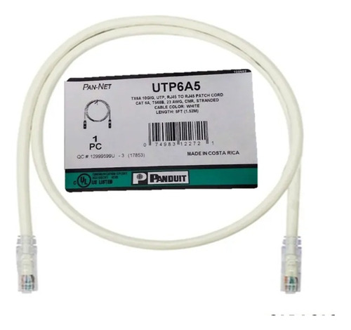 Patch Cord Categoria 6a Panduit Original 5 Pies Utp6a5