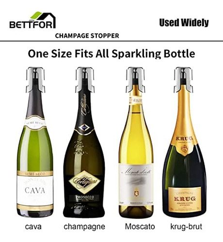Bettfor Tapones Para Champán Con Protector De Champán De Ace