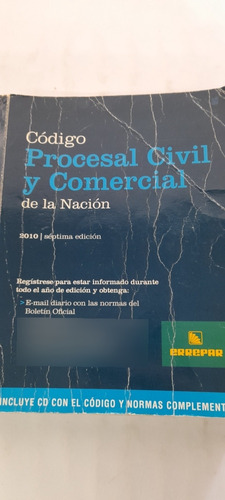 Código Procesal Civil Comercial Nación 2010 - Usado