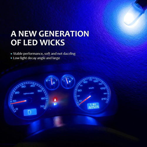 10x T5 W1.2w W3w Cob 3014 2smd 12v Blanco Tablero Canbus