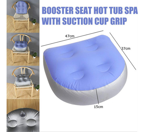 Asiento Elevador Cojín Inflable Respaldo De La Silla Con Suc