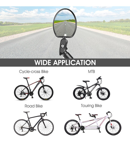 Espejo Retrovisor Giratorio Para Bicicleta Espejo Retrovisor