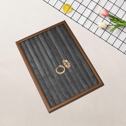 Caja De Exhibición De Aretes De Aretes De Gris Oscuro
