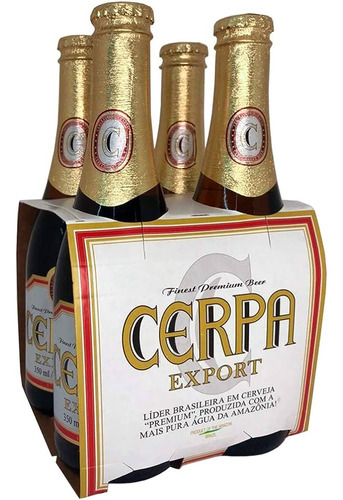 Cerveja Cerpa Export One Way Long Neck 350ml 4 Pack