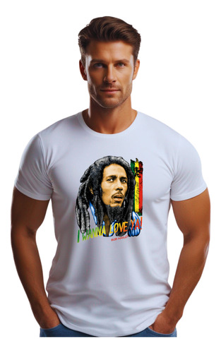 Camiseta Bob Marley I Wanna Love Ya! Reggae Rastafari M06