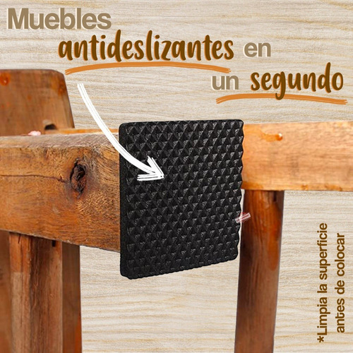 Imagen 3 de 8 de Set 2 Pcs Almohadilla Antideslizante Adherible Muebles J31-0