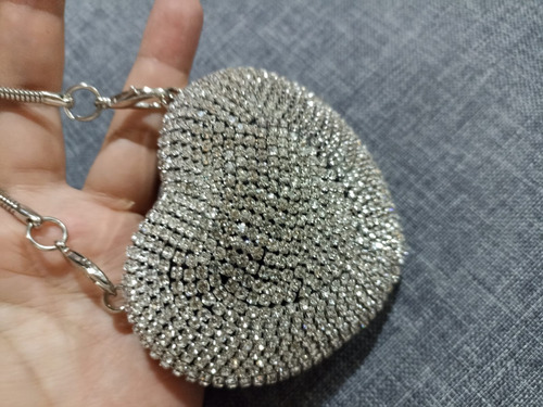 Mini Bolso De Corazón Con Diamantes De Imitación