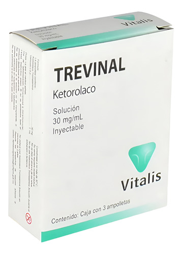 Ketorolaco 30 Mg/ml Solución Inyectable 3 Ampolletas