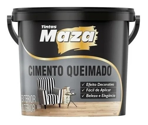 Massa Efeito Cimento Queimado Cores 5,6kg Cor Concreto