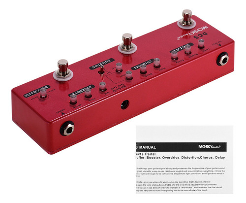 Mosky Dc5 6 En 1 Guitarra Multi-efectos Pedal Delay + Chorus